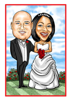 Personalised Engagement Caricature - Wedding Couple