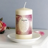 Personalised Floral Design Sister Candle