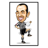Personalised Football Caricatures - Black Frame