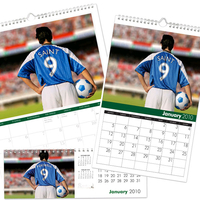 Personalised Football Fan Calendar A5