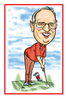 Personalised Golfing Caricature