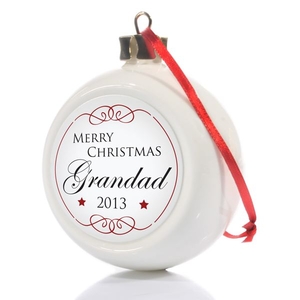 Personalised Grandad Christmas Bauble