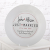 Personalised Just Married Wedding Plate