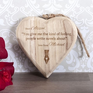 Personalised Kind Of Feeling Wooden Hanging Heart