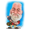 Personalised Male Photographer Caricature Black Frame