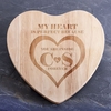 Personalised My Heart Is Perfect Heart Shaped Chopping Board