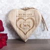 Personalised My Heart Is Perfect Wooden Hanging Heart