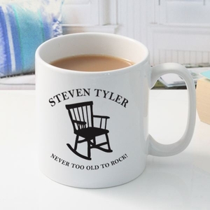 Personalised Never Too Old To Rock Retirement Mug