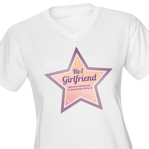 Personalised Number 1 Girlfriend T-Shirt Size 16/18