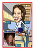 Personalised Occupation Caricatures Air Hostess/Cabin Crew