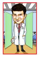 Personalised Occupation Caricatures Doctor