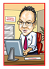 Personalised Occupation Caricatures Office Worker