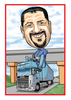 Personalised Occupation Caricatures Truck Driver
