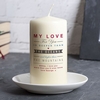 Personalised Oceans And Mountains Candle