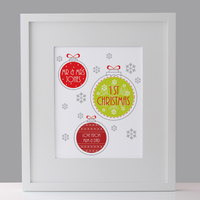 Personalised Our First Christmas Framed Print