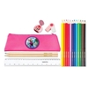 Personalised Pink Pencil Case,  Pencil and Ruler Pack - Disney Frozen Design