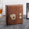 Personalised Playing Card and Dice Set In Wooden Box