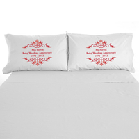 Personalised Ruby Anniversary Pillowcases