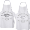 Personalised Silver Anniversary Aprons