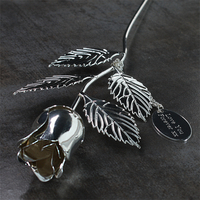 Personalised Silver Plated Rose