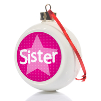 Personalised Sister Christmas Bauble