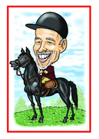 Personalised Sports Caricature - Horse Rider