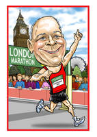 Personalised Sports Caricature - Marathon Runner