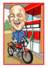 Personalised Sports Caricature - Motorbiker