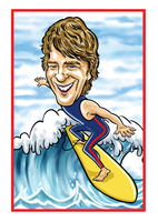 Personalised Sports Caricature - Surfer