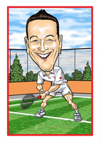 Personalised Sports Caricature - Tennis