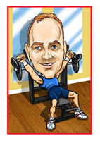 Personalised Sports Caricature - Weight Lifter