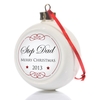 Personalised Step Dad Christmas Bauble