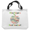 Personalised Teacher Shopping Bag - Apple Design