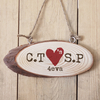 Personalised Tree Carving Wooden Hanging Plaque