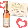Personalised Valentines Day Sparkling Rose Wine Bottle Only