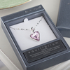 Silver Plated Crystal Heart Necklace in Personalised Box