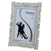 Silver Plated Frame with Inlaid Cluster Effect Crystals