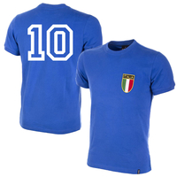 Copa Italy Home No.10 Retro Shirt 1970 (Retro Flock Printing) - L