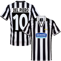Copa Juventus Home Del Piero 10 Retro Shirt 1994-1995 (Retro Flex Printing) - S