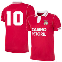 Copa S.L. Benfica Home No.10 Retro Shirt 1992-1993 (Retro Flock Printing)