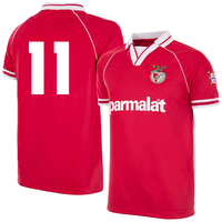 Copa S.L. Benfica Home No.11 Retro Shirt 1994-1995 (Retro Flock Printing)