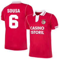Copa S.L. Benfica Home Sousa 6 Retro Shirt 1992-1993 (Retro Flock Printing) - XXL