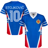 Copa Yugoslavia Home Stojković 10 Retro Shirt 1990-1991 (Retro Flock Printing)