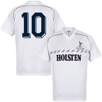 Score Draw Tottenham Home No.10 Retro Shirt 1985-1986 (Retro Flock Printing) - XXL