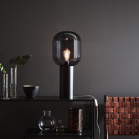 Brooklyn Tall Glass Table Lamp - Smoked