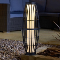 Conga Solar LED Outdoor Patio Lantern - Black