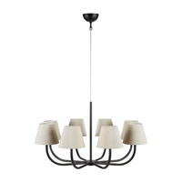 Cozy 8 Arm Ceiling Pendant Light - Black