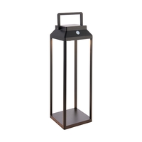 Endon Linterna Tall Solar LED Outdoor Lantern - Black