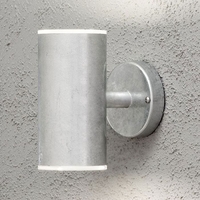 Konstsmide Ull LED Outdoor Up & Down Wall Light - Galvanised Steel