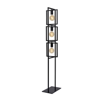 Lucide Luuk 3 Light Floor Lamp - Black